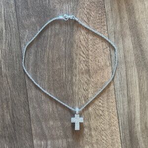 Swarovski Silver Cross Pendant Necklace